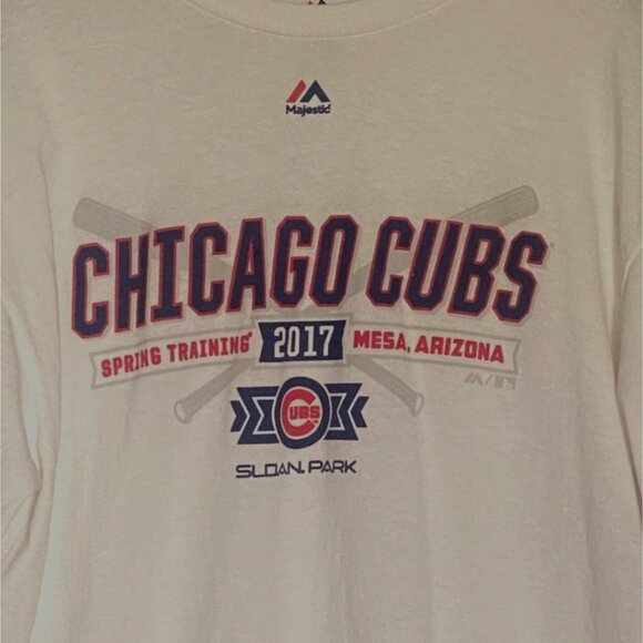 Majestic MLB Chicago Cubs 2017 Spring Training Short Sleeve T-Shirt-:Large-GUC - Picture 2 of 4
